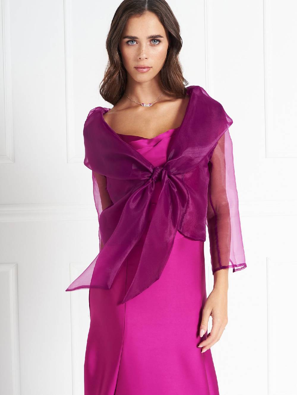 Rinascimento Coprispalle atelier in Organza Lampone Promozione Limitata