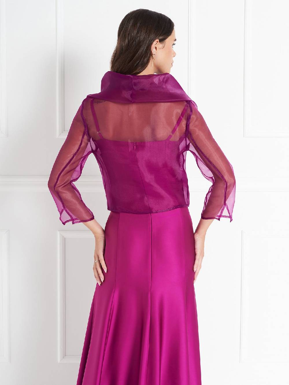 Rinascimento Coprispalle atelier in Organza Lampone Promozione Limitata