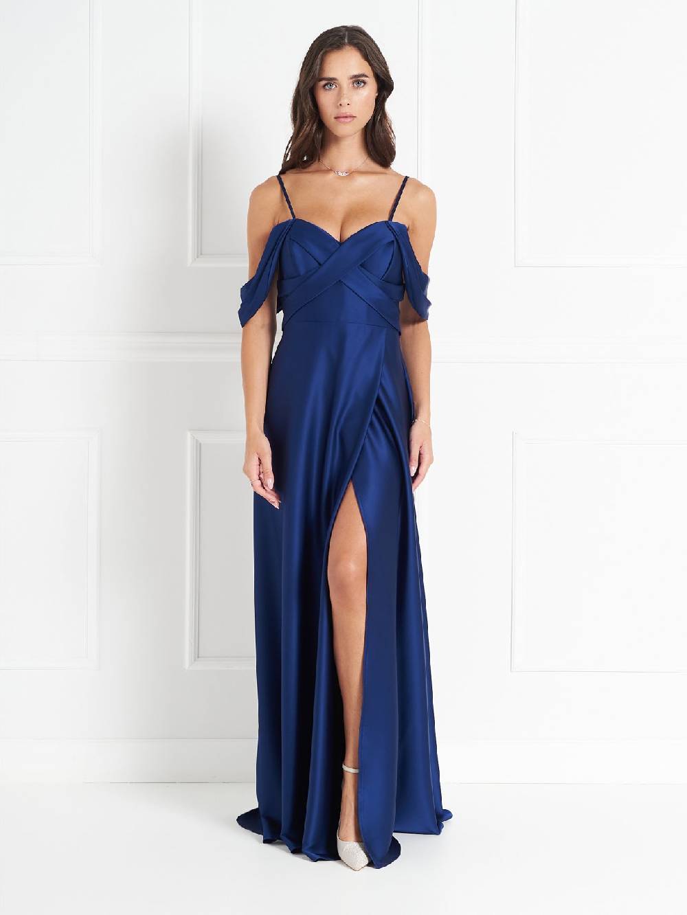 Rinascimento Abito Lungo atelier Blu Prezzo Ridotto