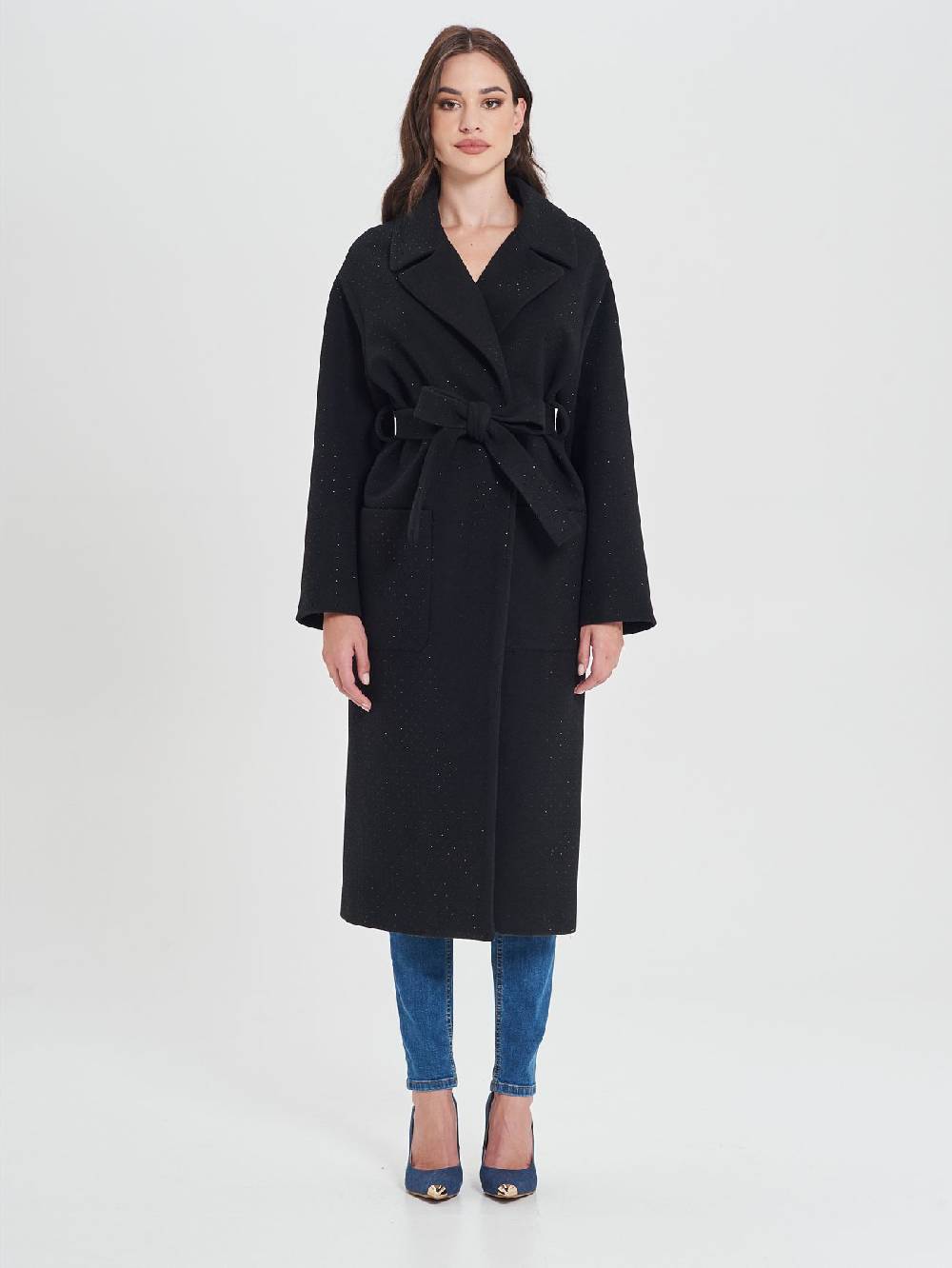 Rinascimento Cappotto Vestaglia Nero Duty-free