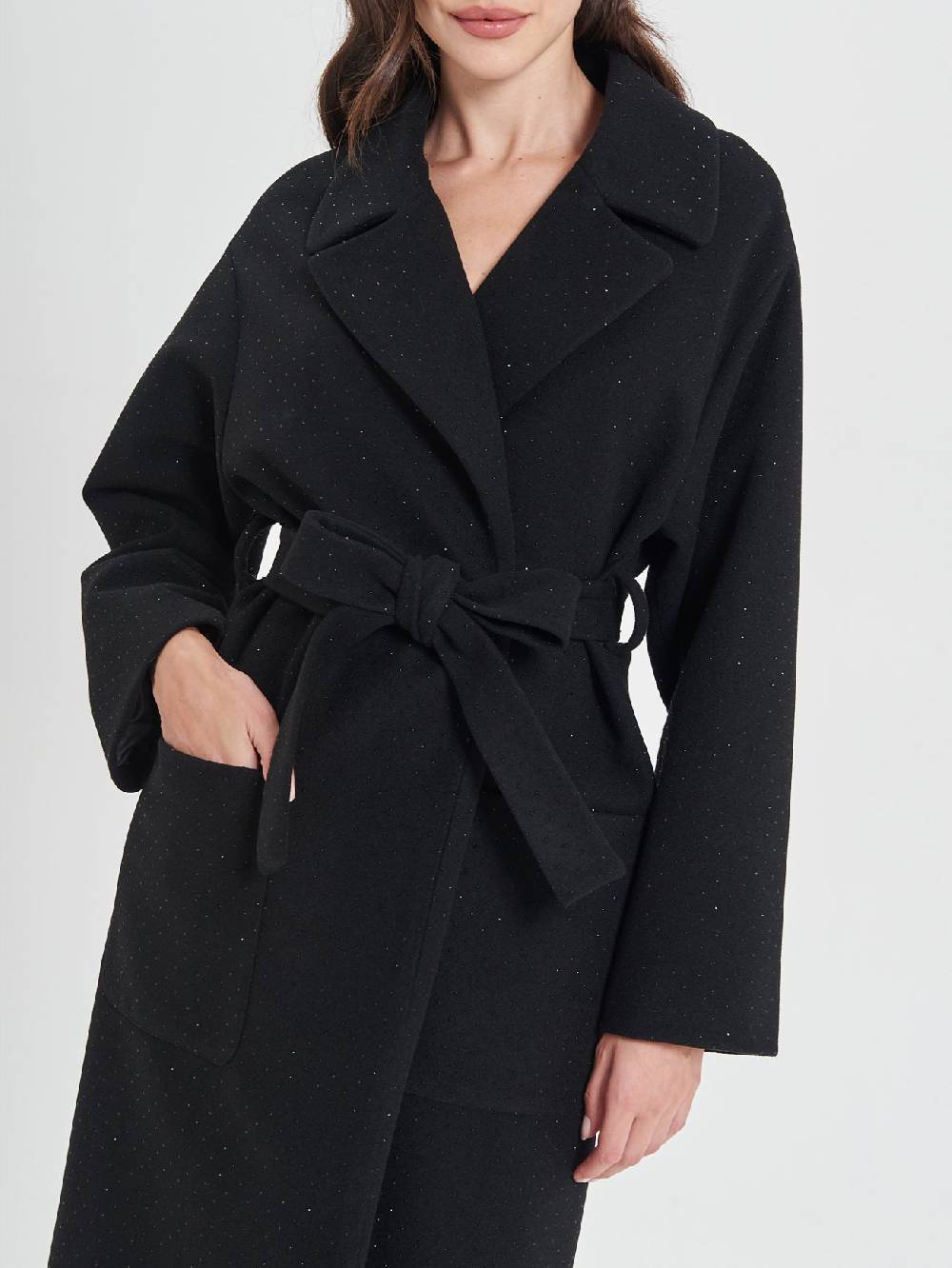 Rinascimento Cappotto Vestaglia Nero Duty-free