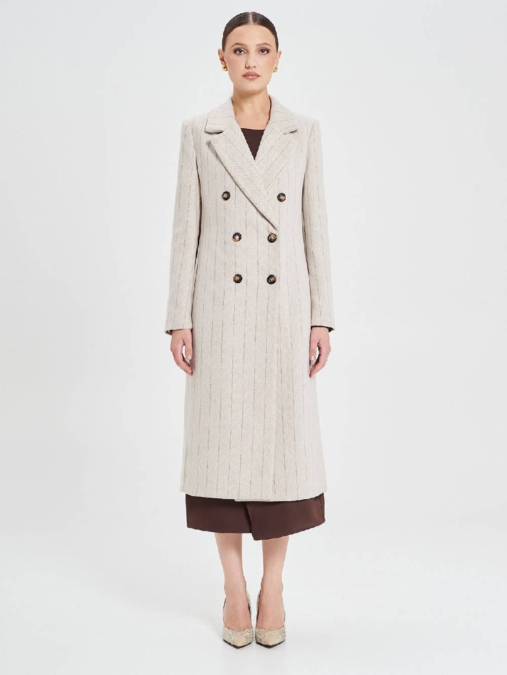 Rinascimento Cappotto Beige Spinato Offerte