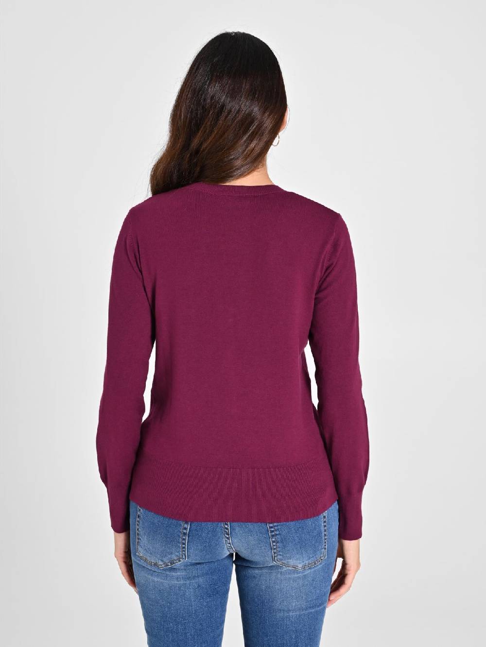 Rinascimento Maglia con Scollo a "V" Bordeaux Ecotec® I Più Venduti