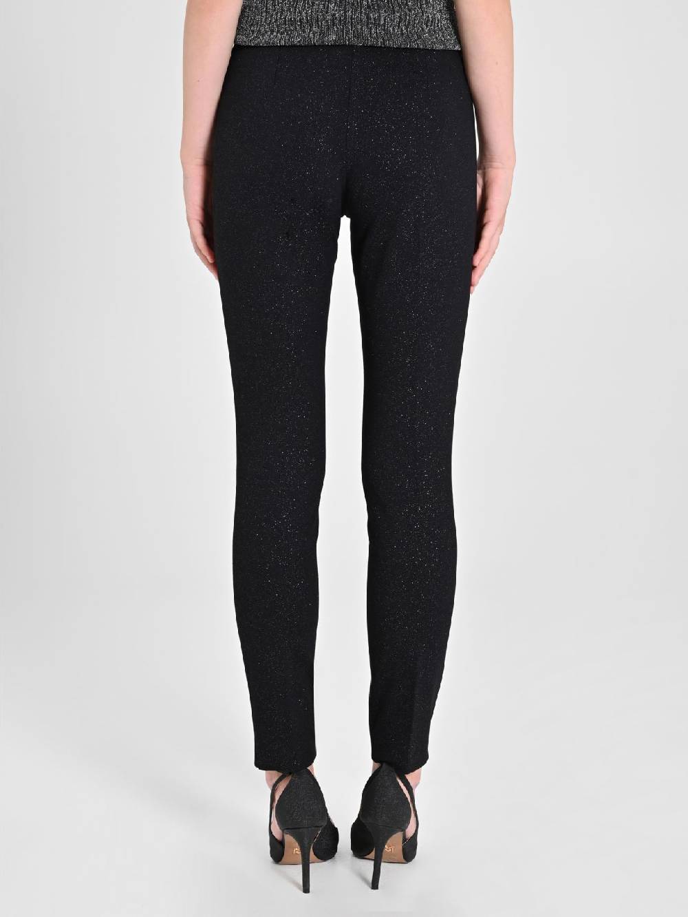 Rinascimento Pantaloni Glitter Neri In Saldo