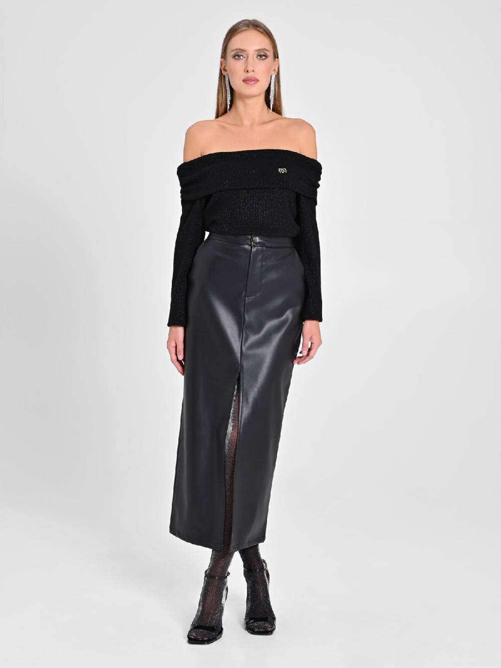 Rinascimento Maglia Lurex Nera Nuova