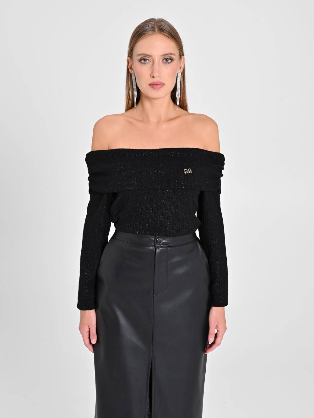 Rinascimento Maglia Lurex Nera Nuova