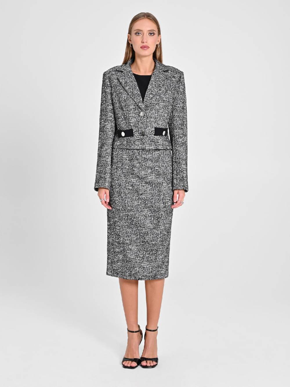 Rinascimento Giacca Tweed Lurex Italia
