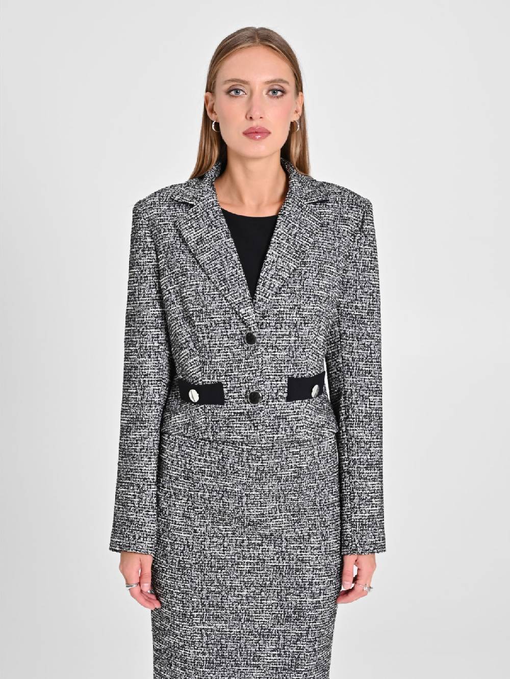 Rinascimento Giacca Tweed Lurex Italia