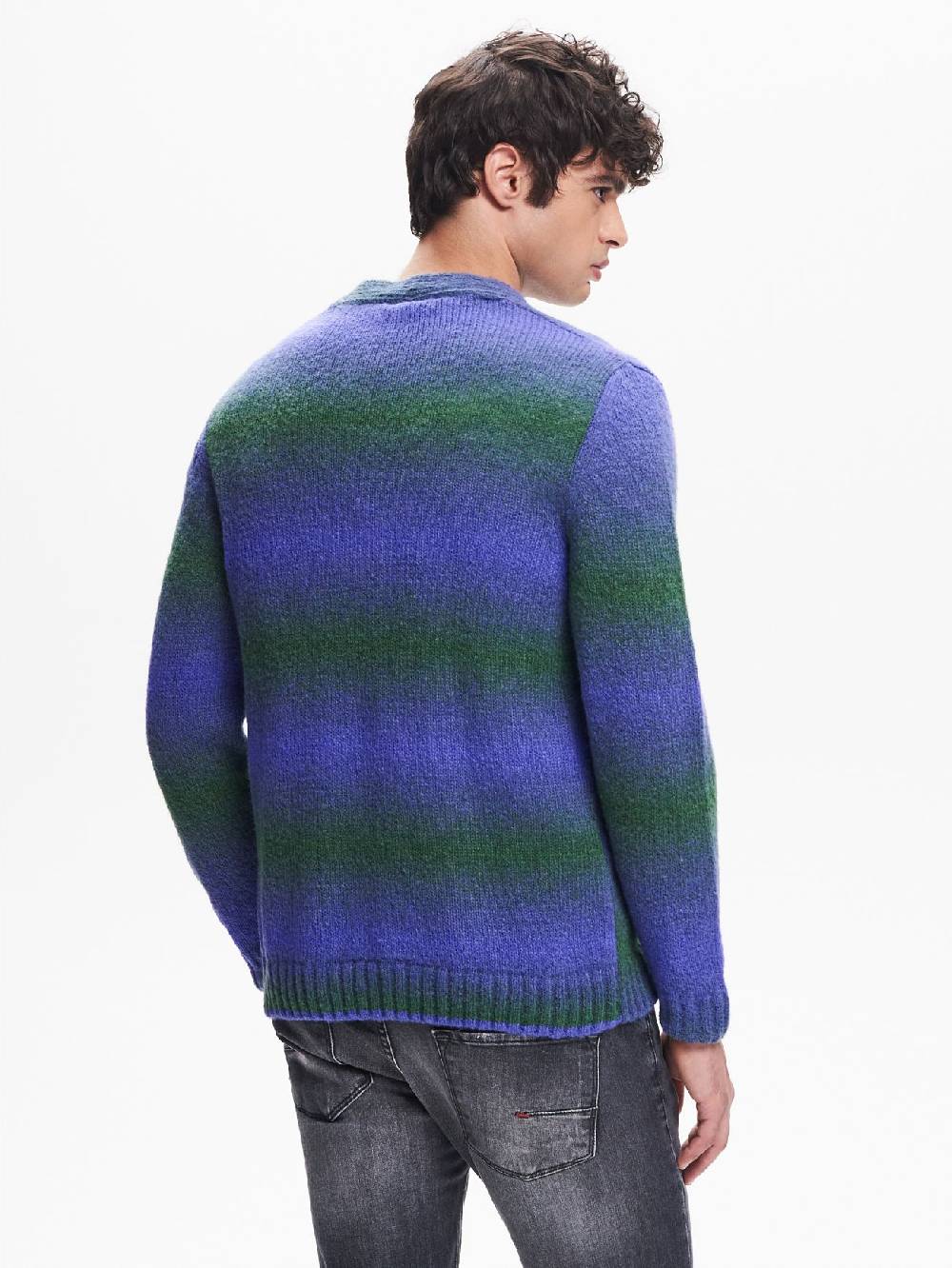 Rinascimento Cardigan Uomo effetto Degradè Verde QB24 Promozione Limitata