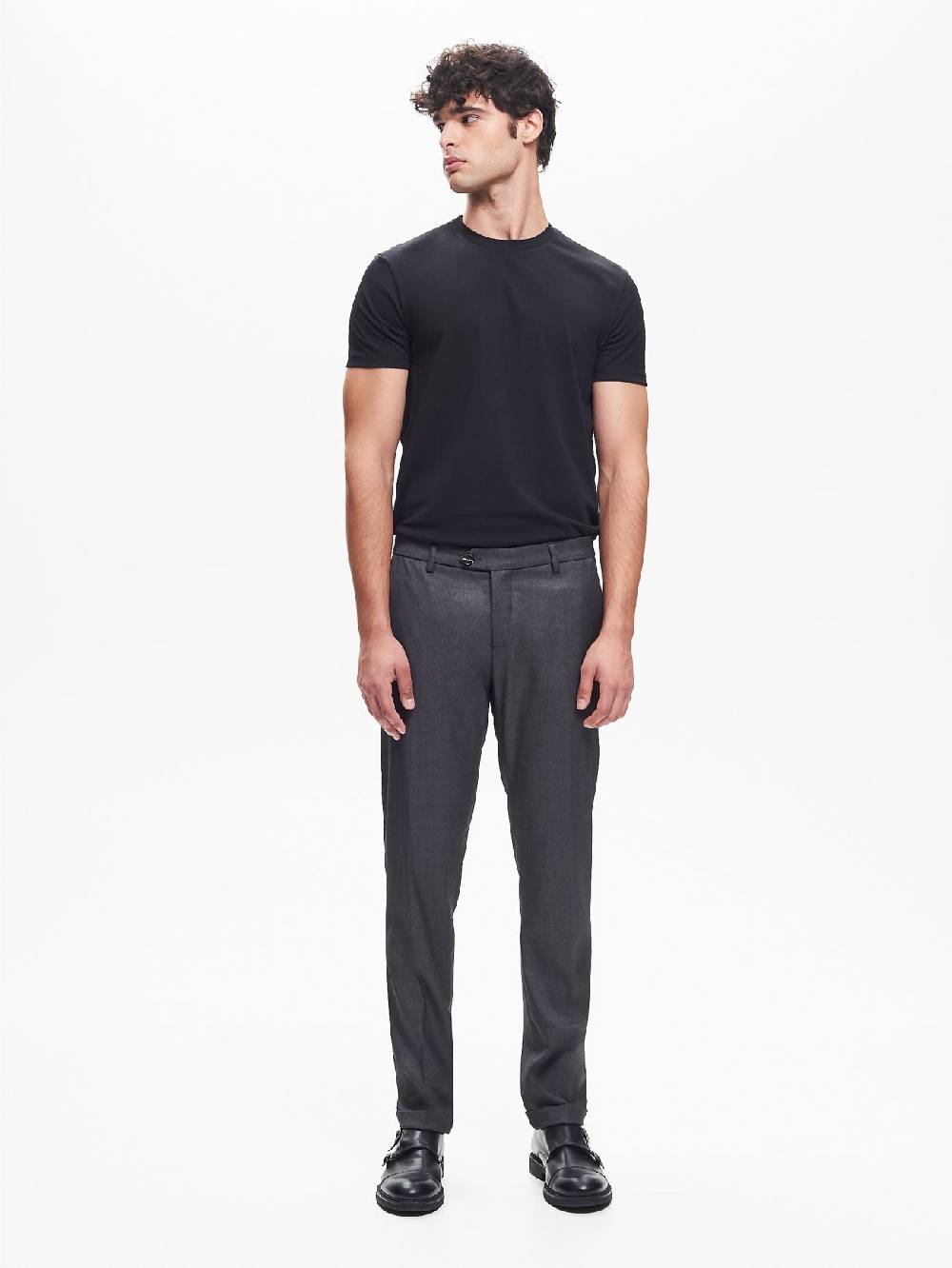 Rinascimento Pantaloni da abito Uomo Poliviscosa Antracite QB24 Sconto