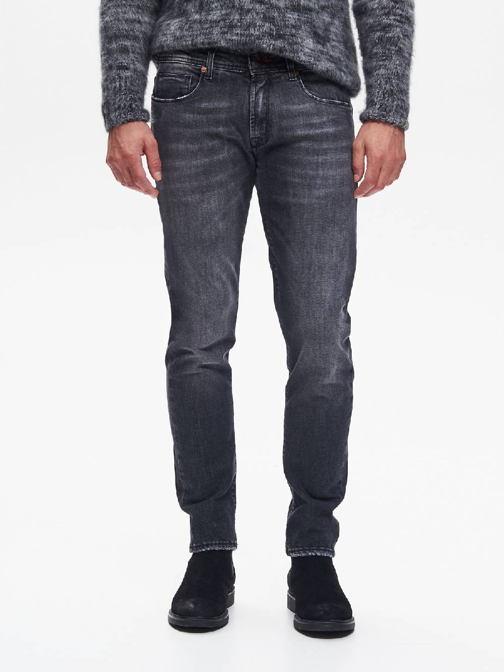 Rinascimento Jeans Regular-Fit Uomo Nero QB24 Offerta