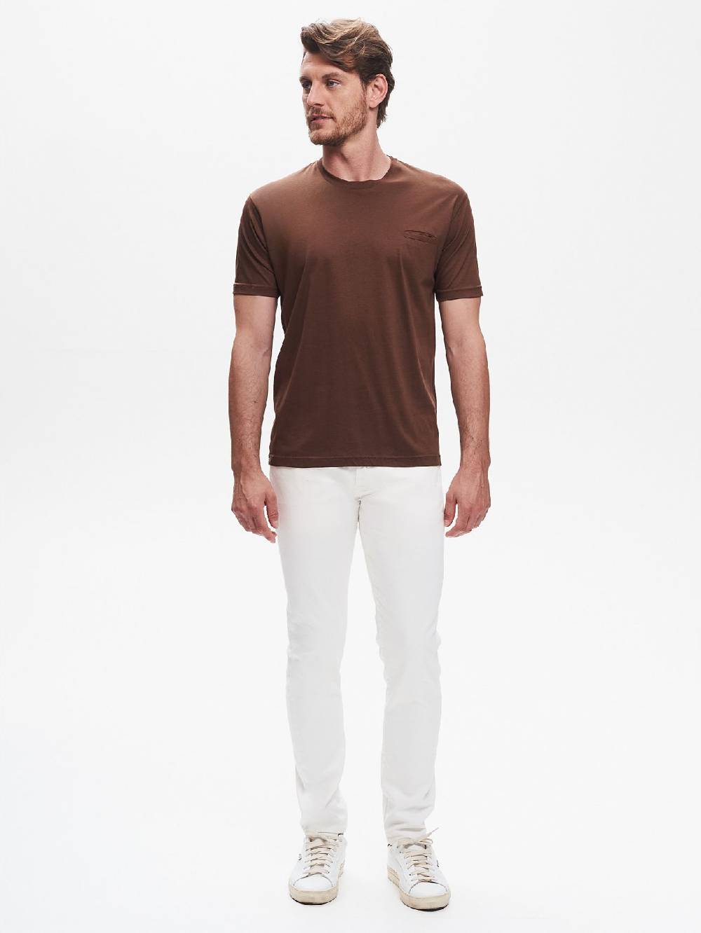 Rinascimento T-shirt Girocollo Uomo Taschino a Filetto QB24 Saldi