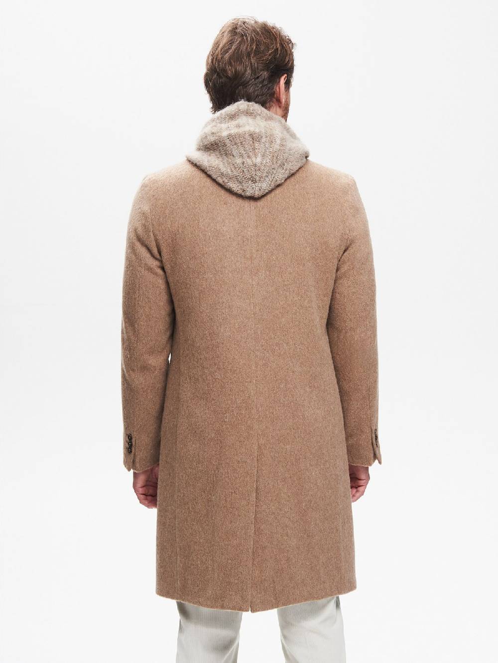 Rinascimento Cappotto Doppiopetto Uomo Over Spazzolato QB24 Saldi Di Fabbrica