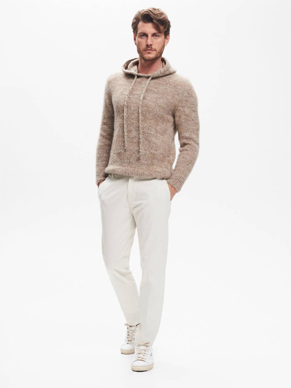 Rinascimento Pantaloni Regular-Fit Uomo Velluto Avorio QB24 Negozio