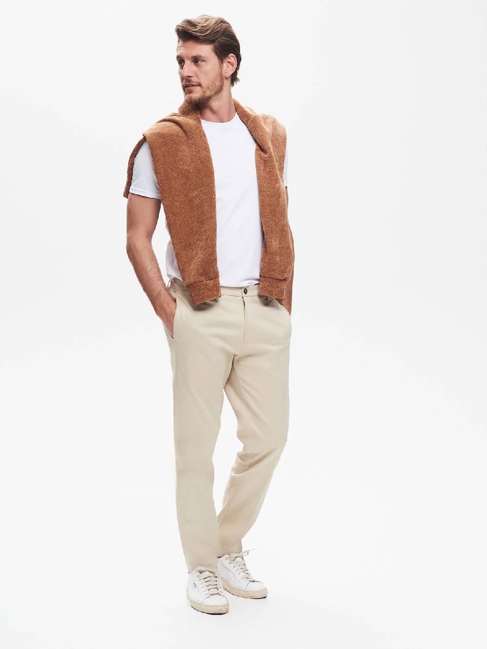 Rinascimento Pantaloni Regular-Fit Uomo in Gabardina QB24 2025
