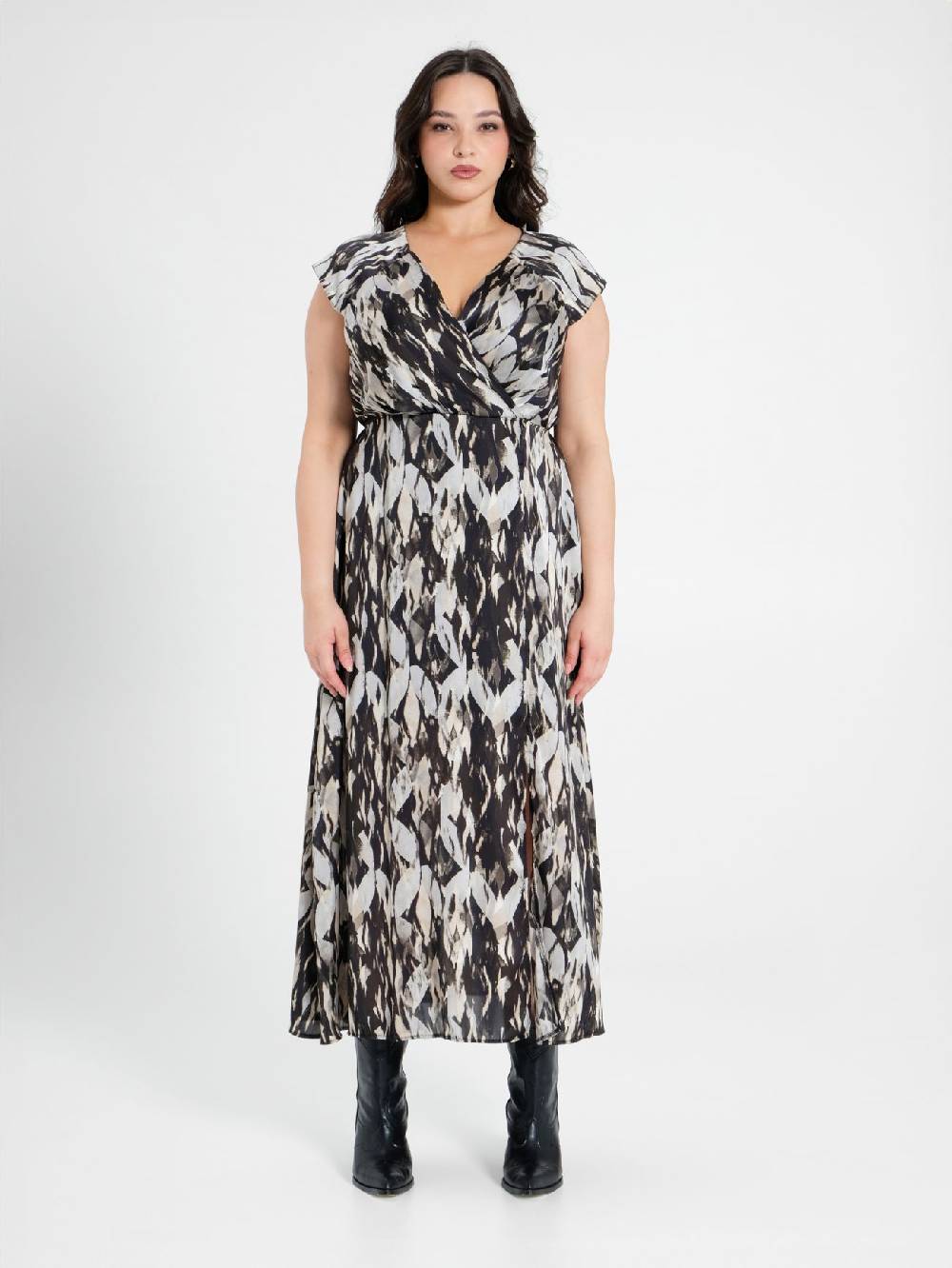 Rinascimento Abito Curvy stampa Black & White Online