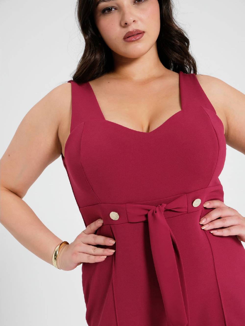 Rinascimento Tuta Curvy Bordeaux Outlet