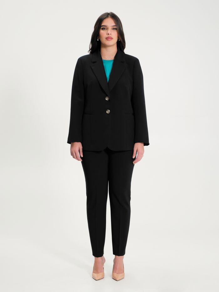Rinascimento Giacca Curvy a Due Bottoni Nero Vendita Calda