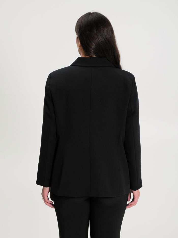 Rinascimento Giacca Curvy a Due Bottoni Nero Vendita Calda