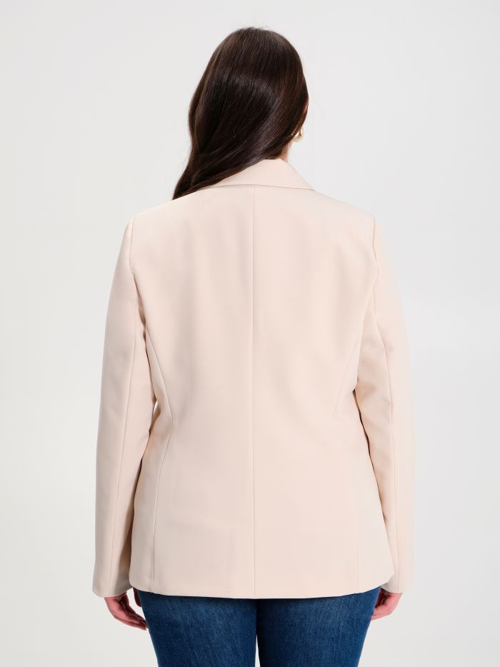 Rinascimento Giacca Curvy a Due Bottoni Beige Vendita Economica