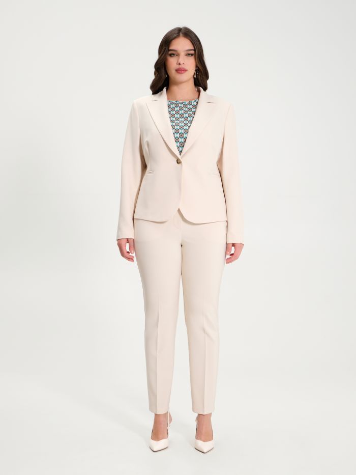 Rinascimento Giacca Curvy Monobottone Beige Saldi Di Fabbrica