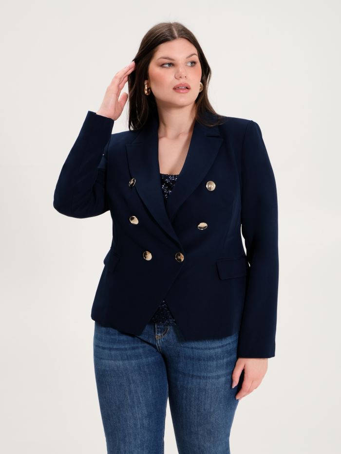 Rinascimento Giacca Curvy 6 Bottoni Blu I Più Venduti