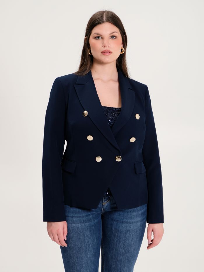 Rinascimento Giacca Curvy 6 Bottoni Blu I Più Venduti