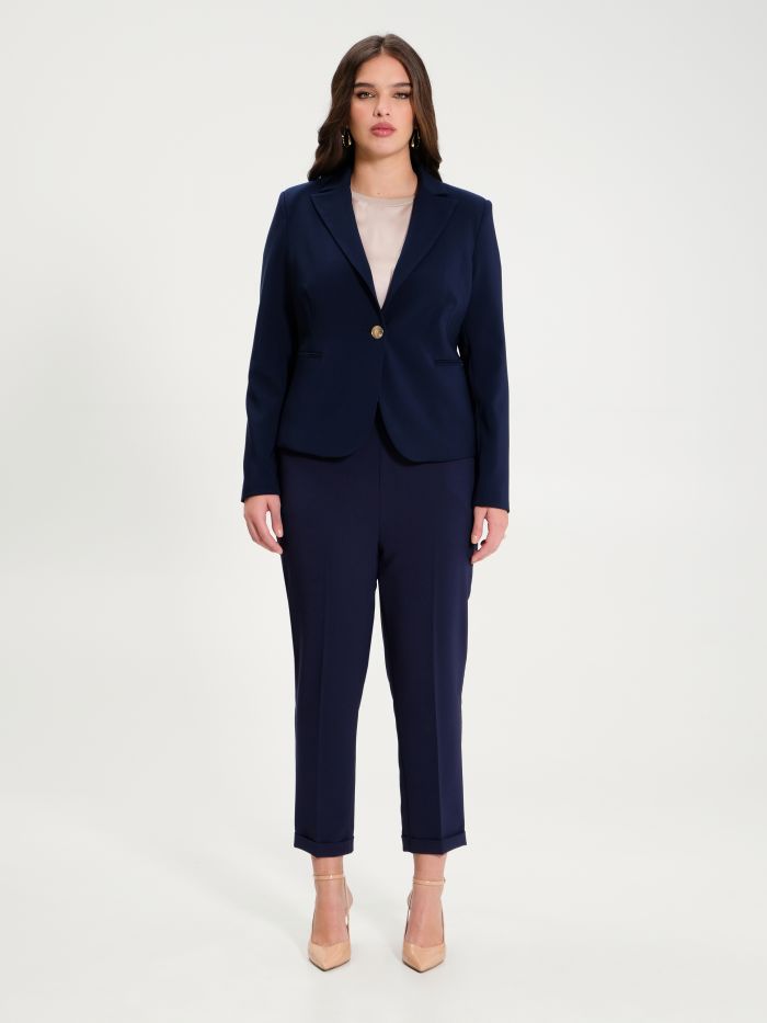 Rinascimento Giacca Curvy Monobottone Blu Navy In Saldo