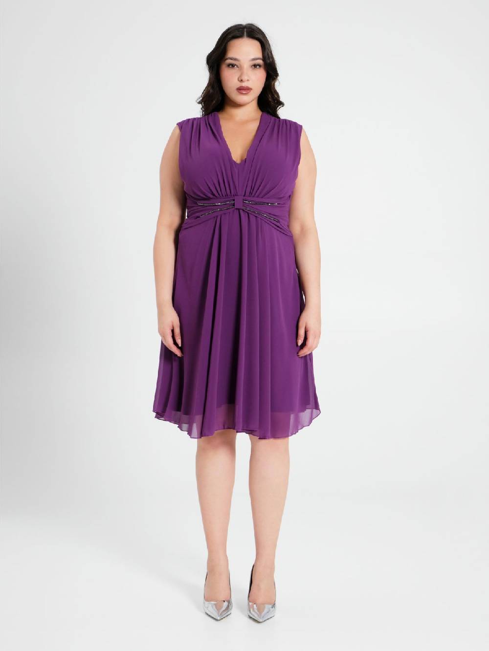 Rinascimento Abito Curvy Viola Melanzana Nuova