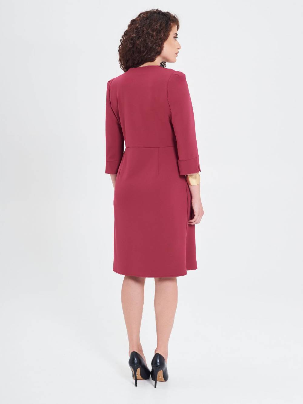 Rinascimento Abito Wrap Curvy Bordeaux Moda