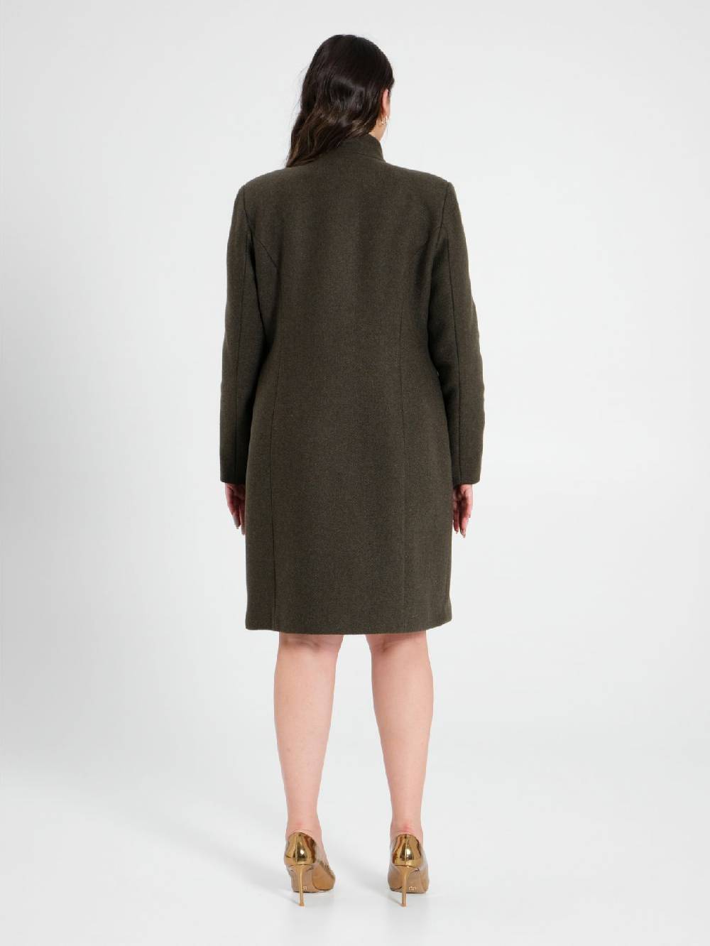 Rinascimento Cappotto Curvy Verde Muschio Qualità