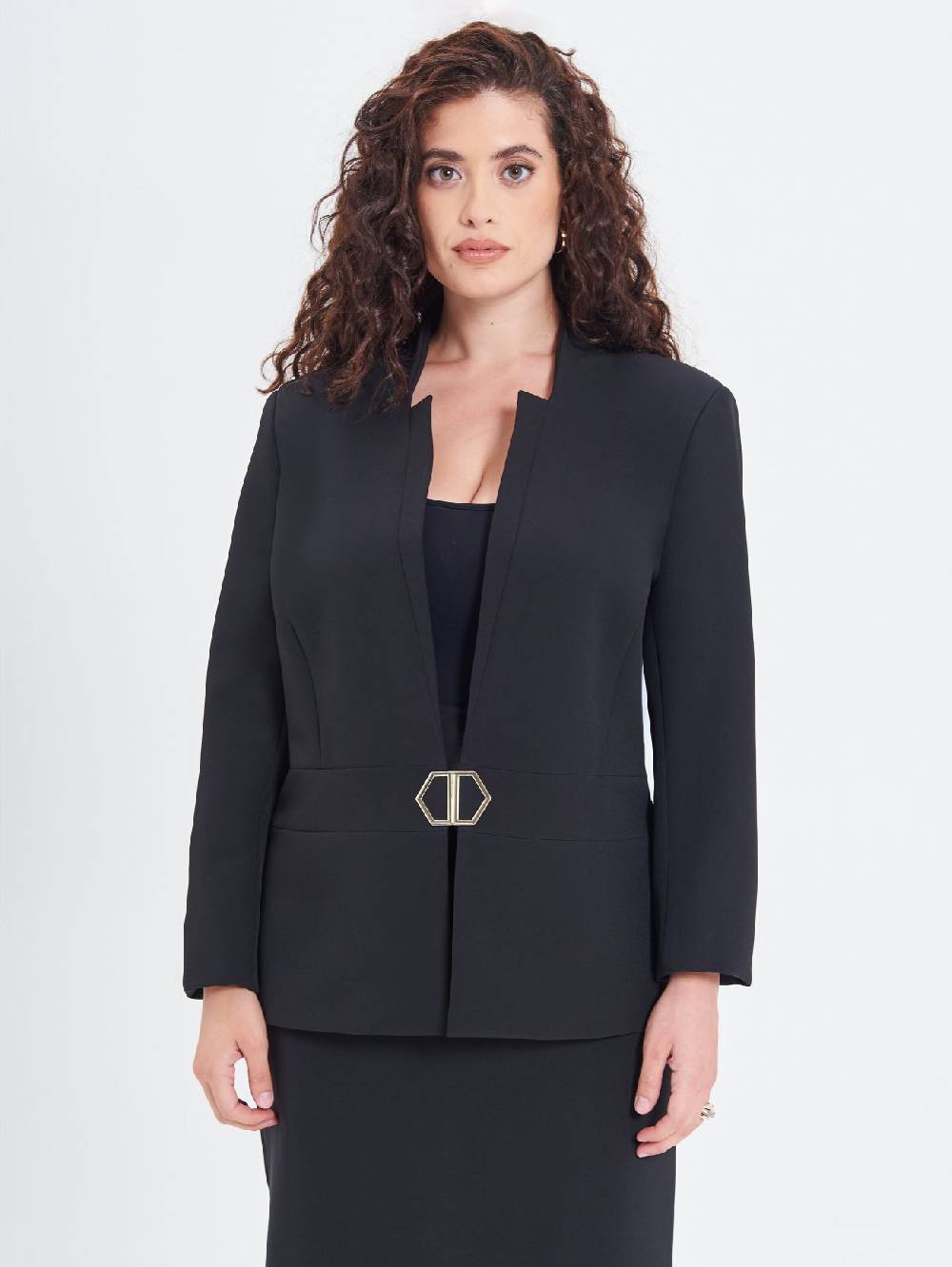 Rinascimento Giacca Curvy Fibbia Geometrica Vendita