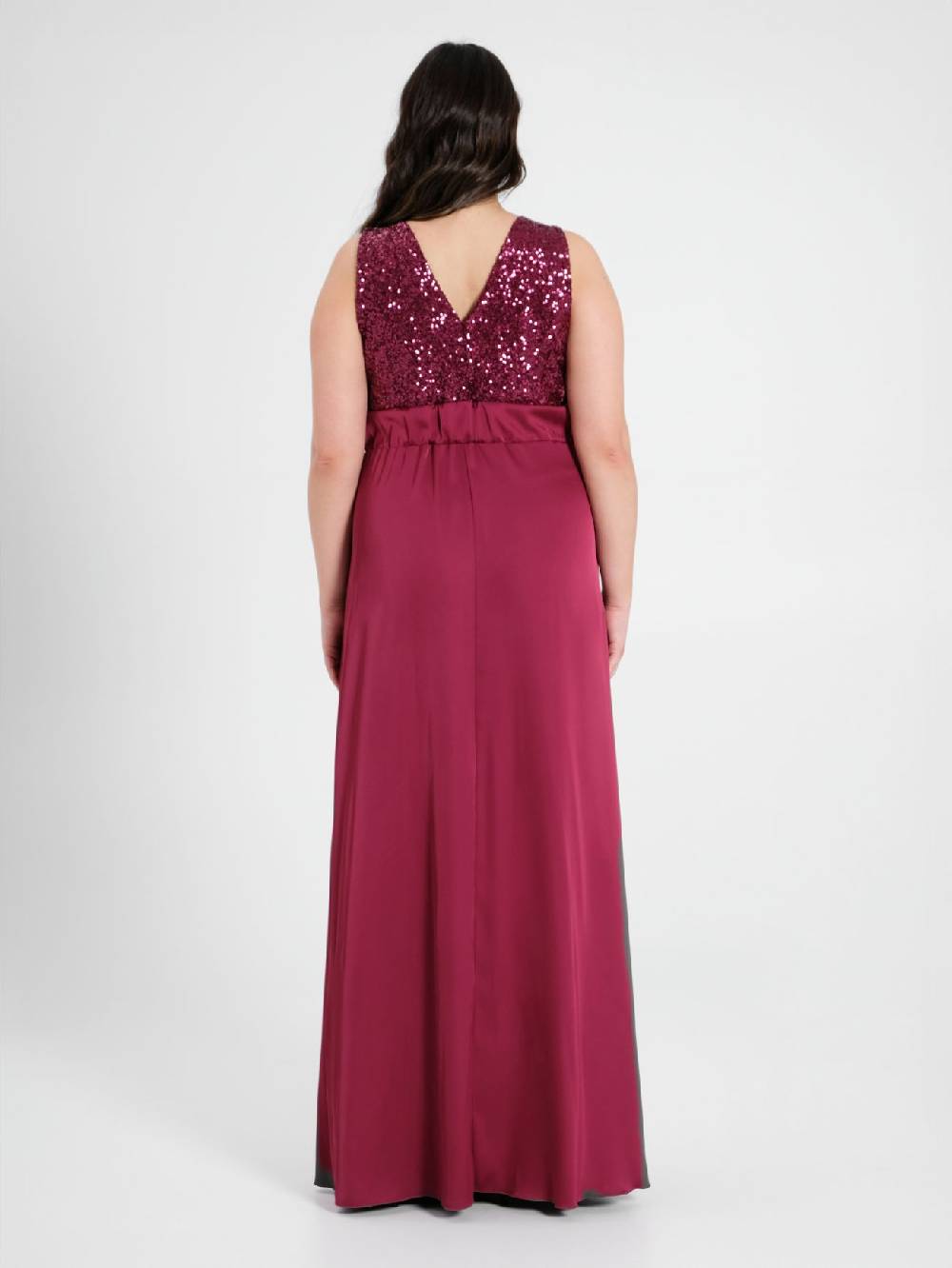 Rinascimento Abito Curvy Paillettes e Raso Spedizione Gratuita