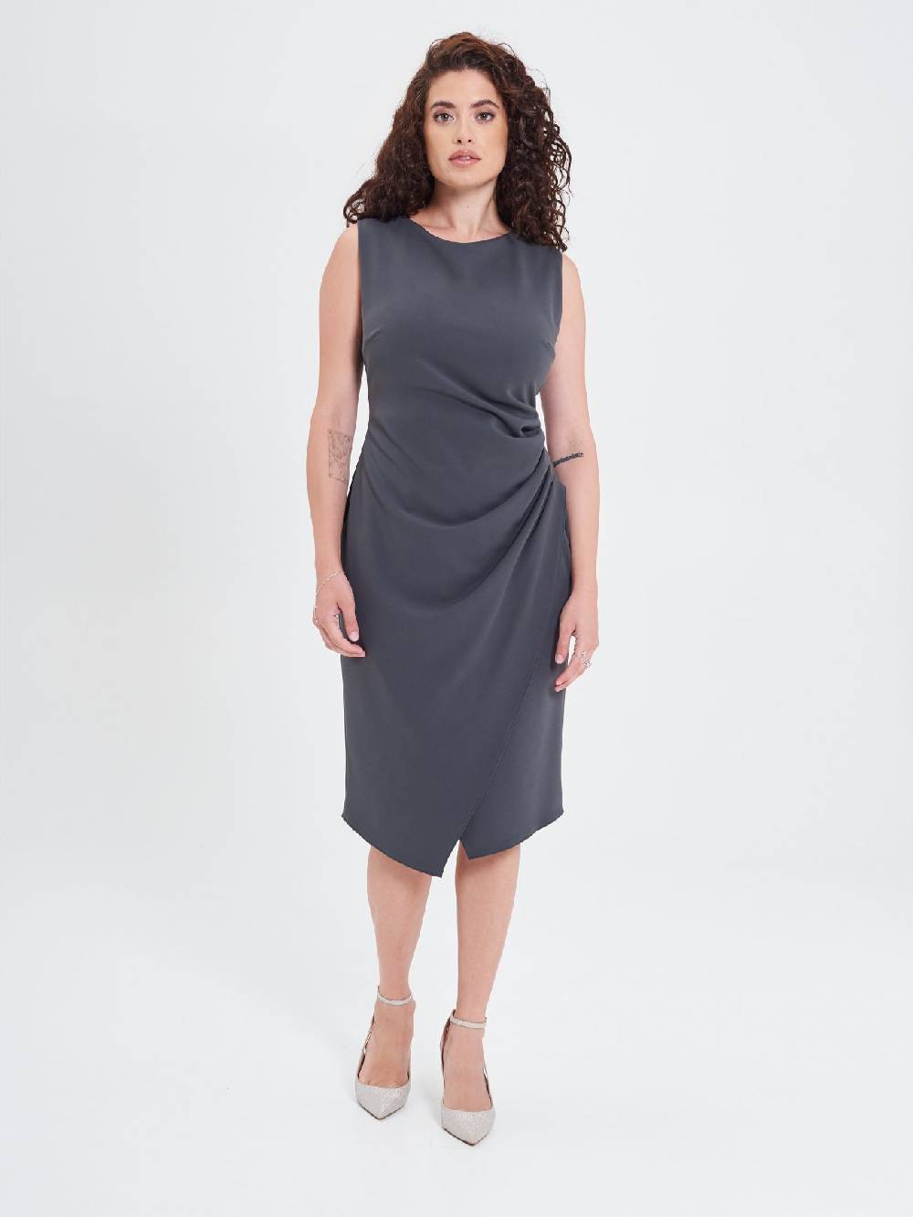 Rinascimento Tubino Curvy Drappeggiato Soddisfazione Garantita