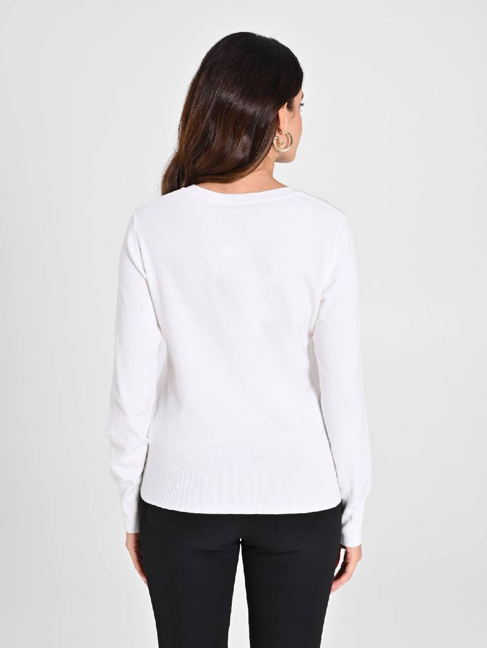 Rinascimento Maglia con Scollo a "V" Bianca Ecotec® Saldi