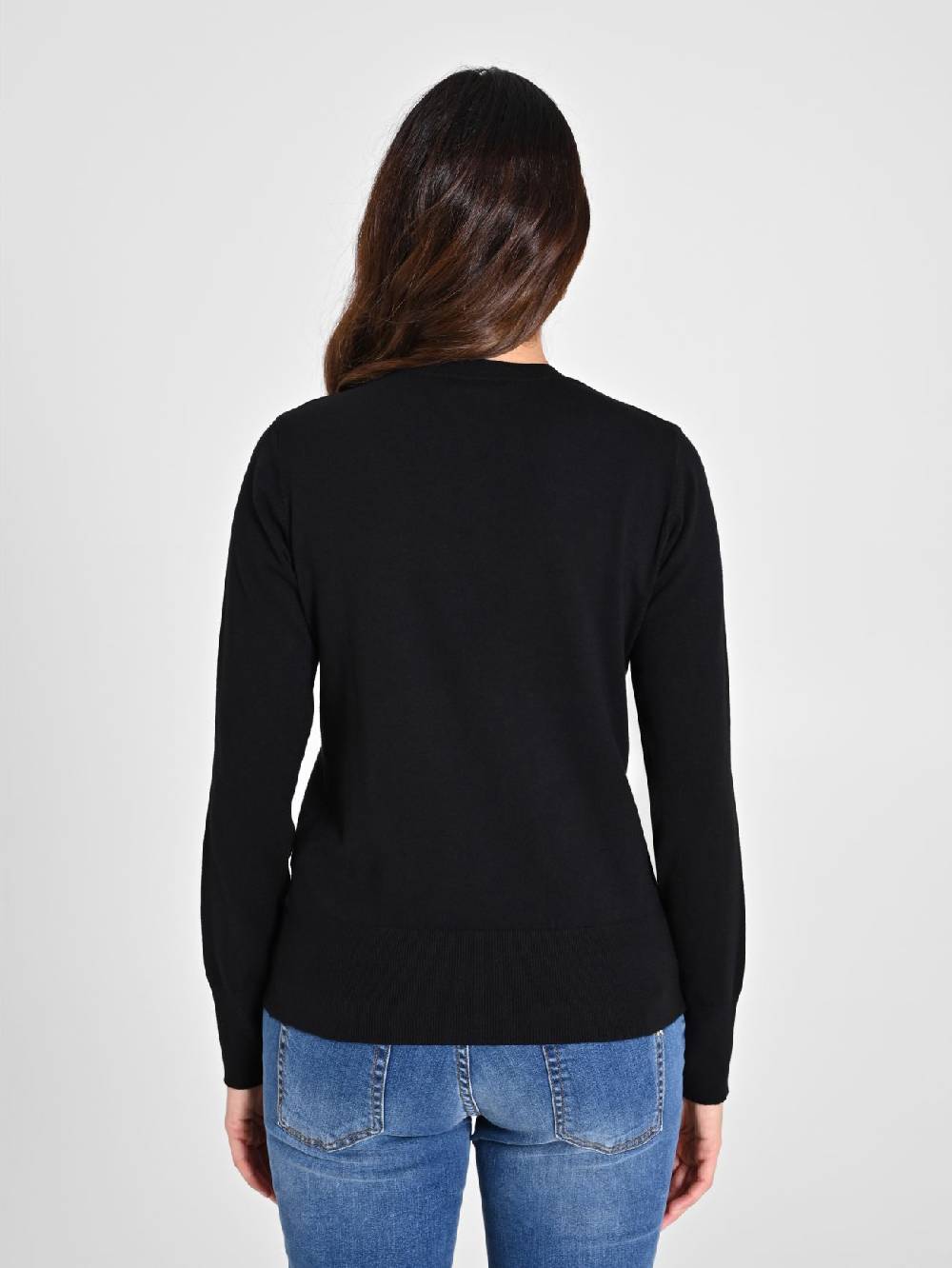 Rinascimento Maglia con Scollo a "V" Nera Ecotec® Offerte