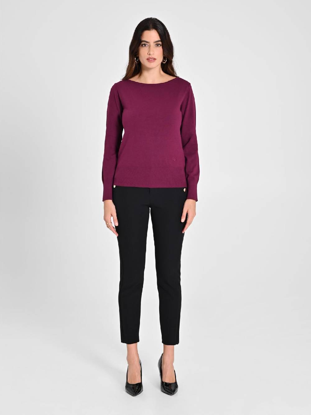 Rinascimento Maglioncino Bordeaux Manica Lunga Bestseller