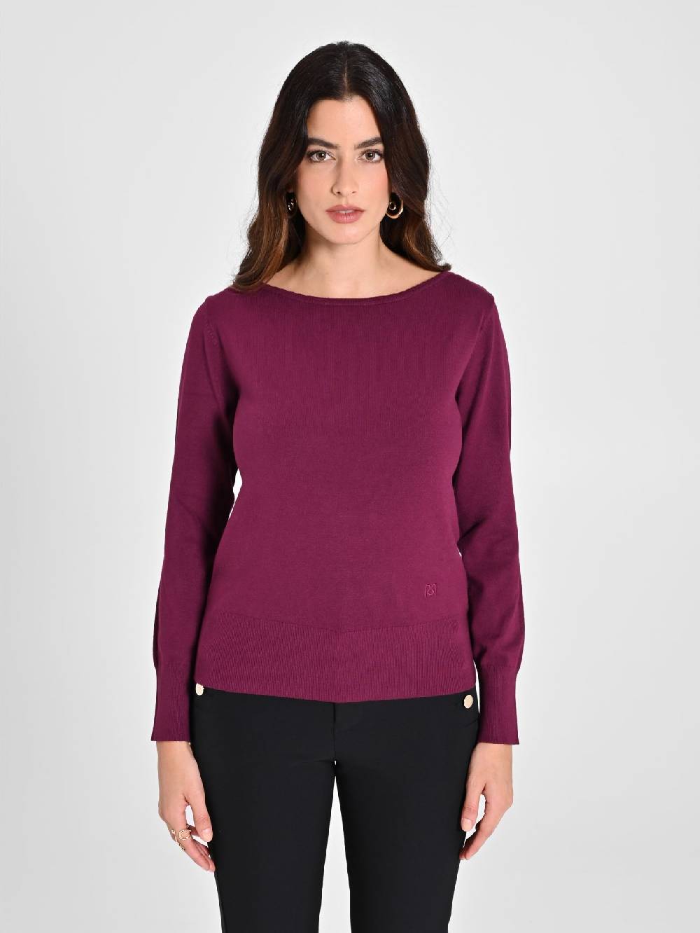 Rinascimento Maglioncino Bordeaux Manica Lunga Bestseller