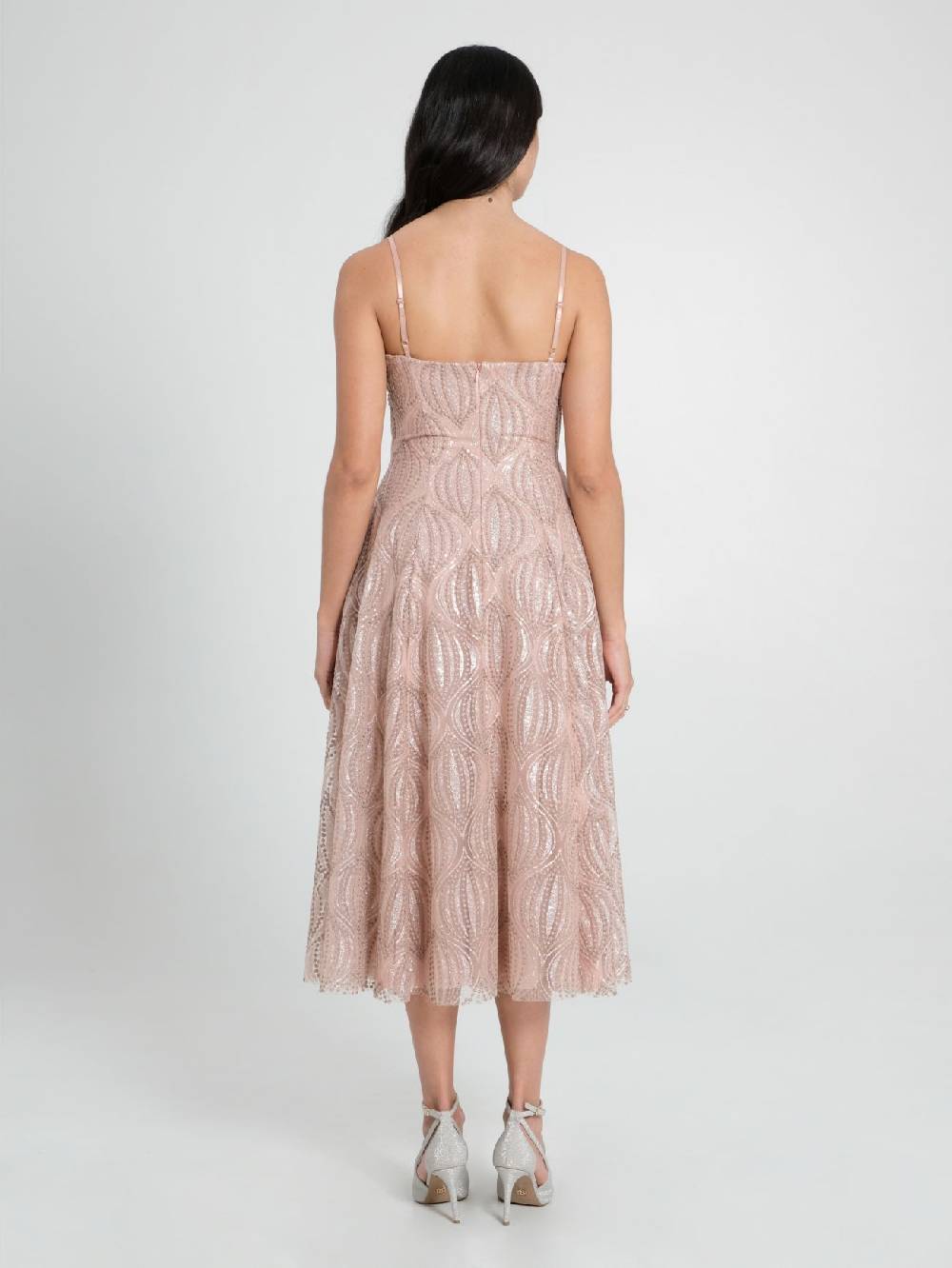Rinascimento Abito Tulle Glitter Rosa Solo un giorno rimasto