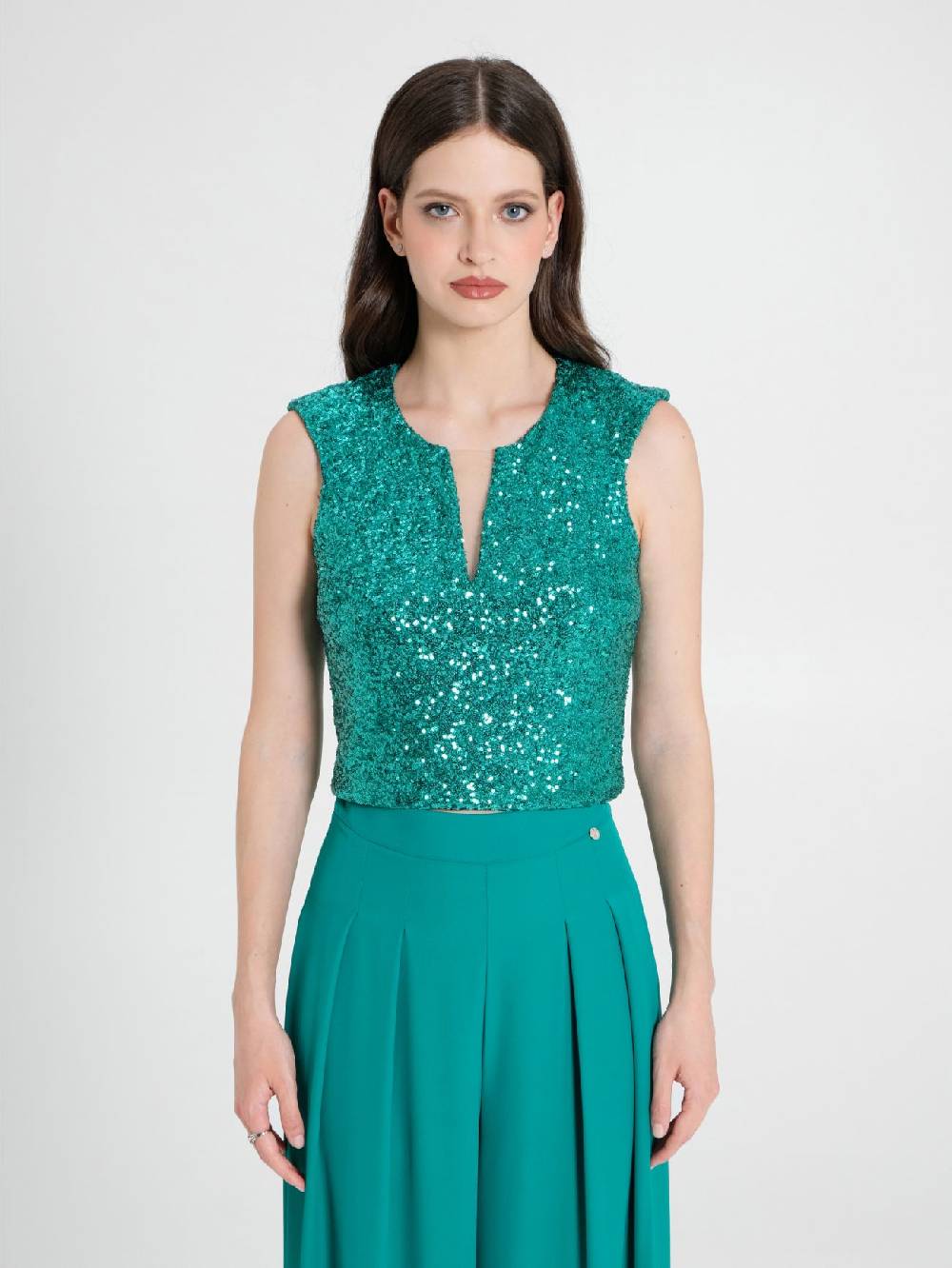 Rinascimento Top Paillettes Enormi sconti