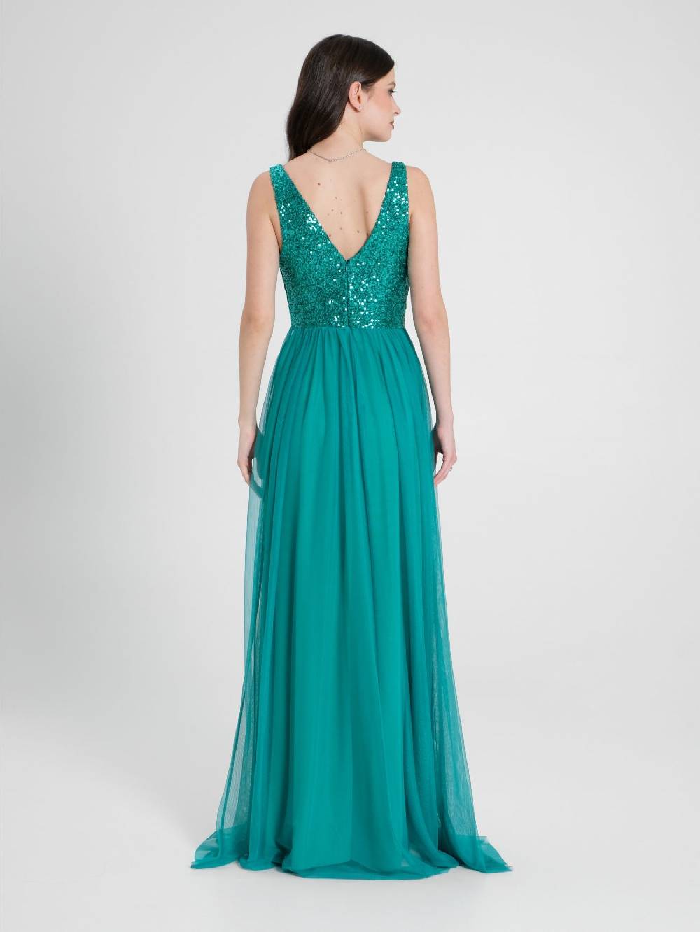 Rinascimento Abito Lungo Paillettes & Tulle 50% di sconto con spedizione gratuita