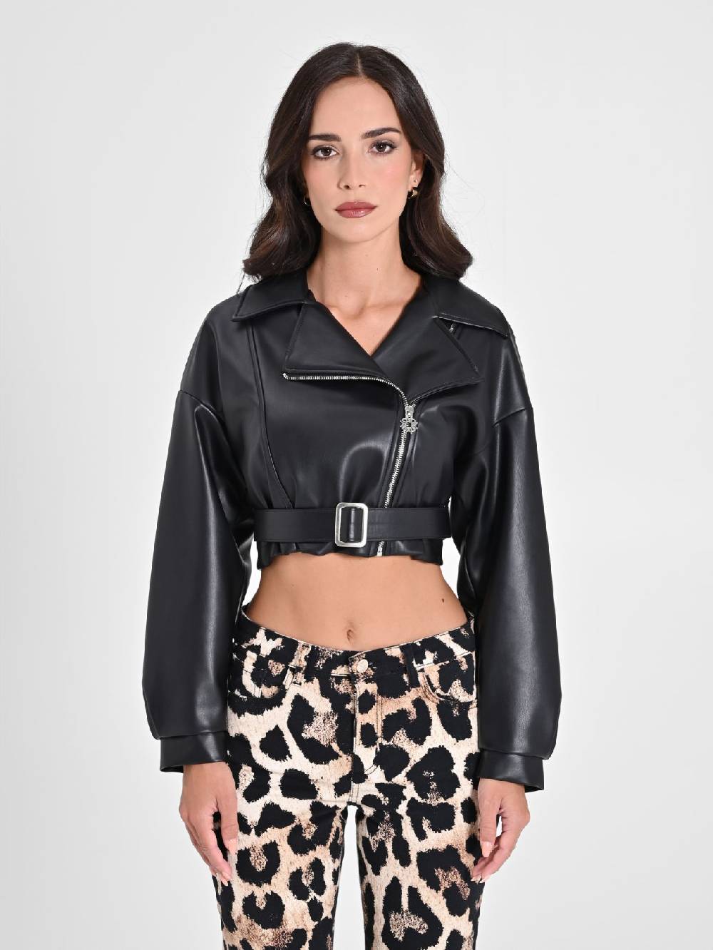 Rinascimento Chiodo in simil pelle Black Friday Prezzi