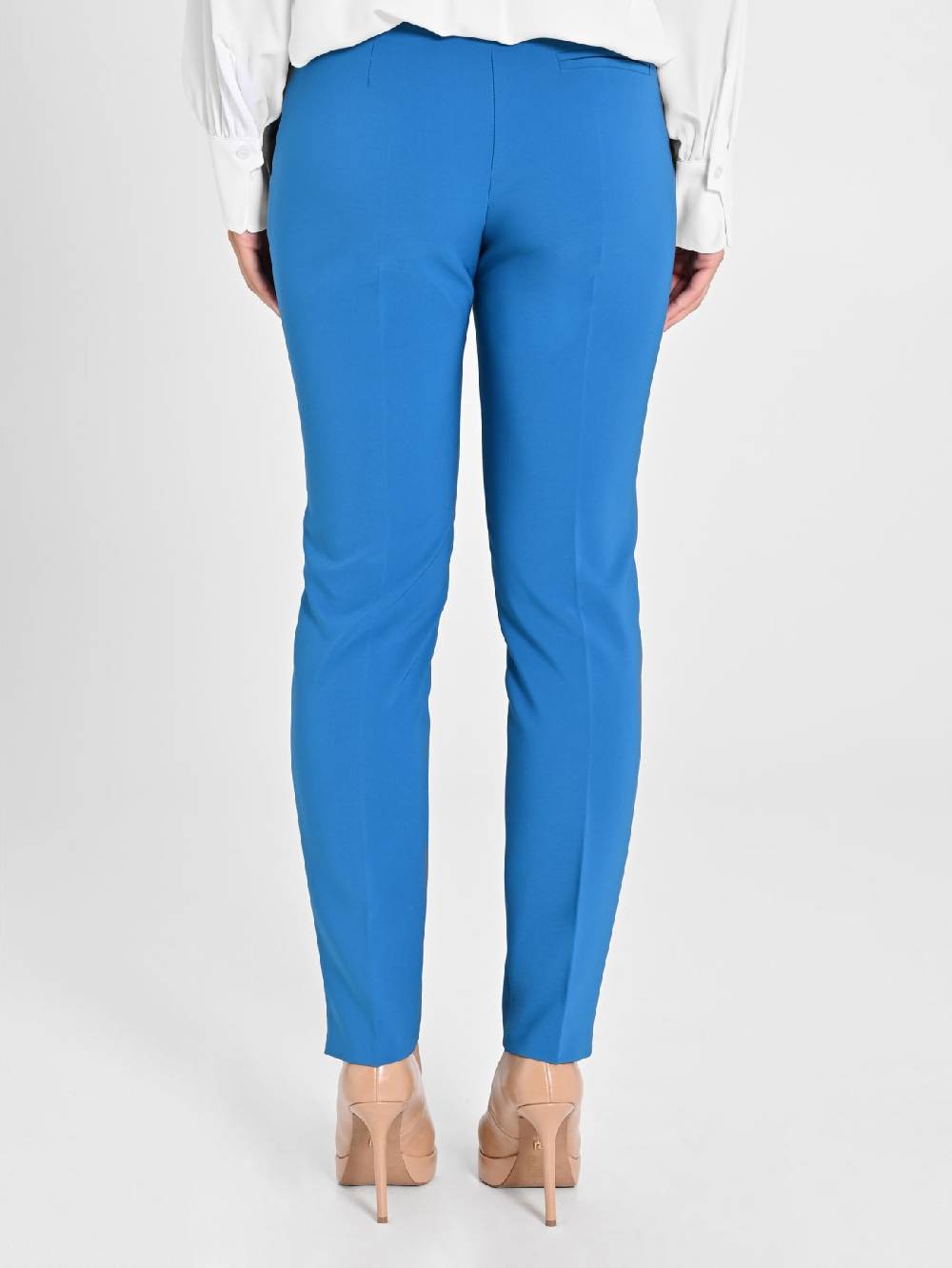 Rinascimento Pantaloni Straight in Tessuto Tecnico Blu Oceano Italy