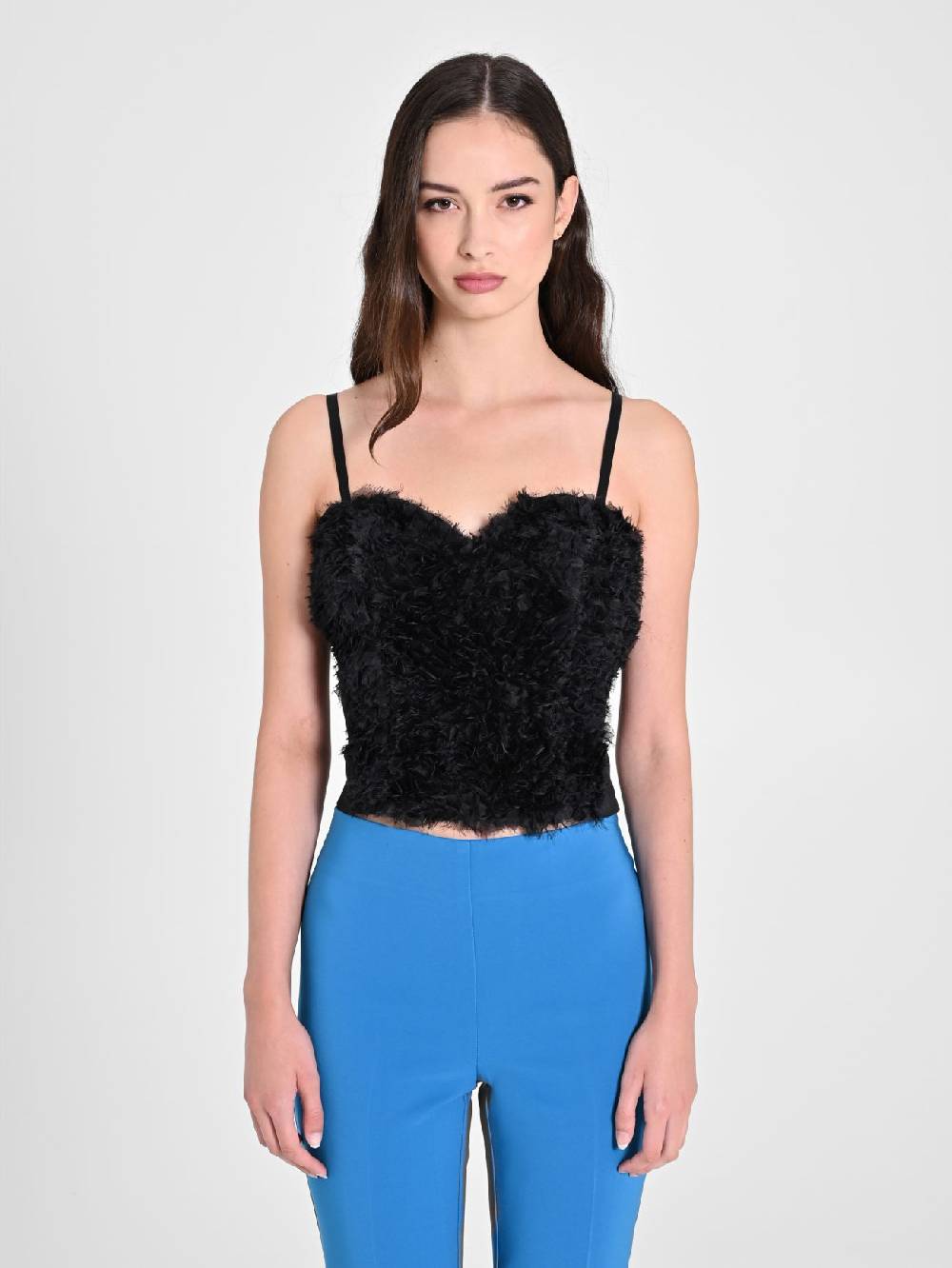 Rinascimento Top Rouches Tulle In Linea