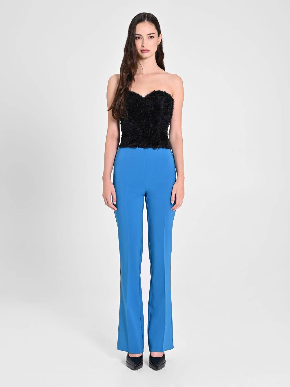 Rinascimento Pantalone Flared Blu Oceano Qualità