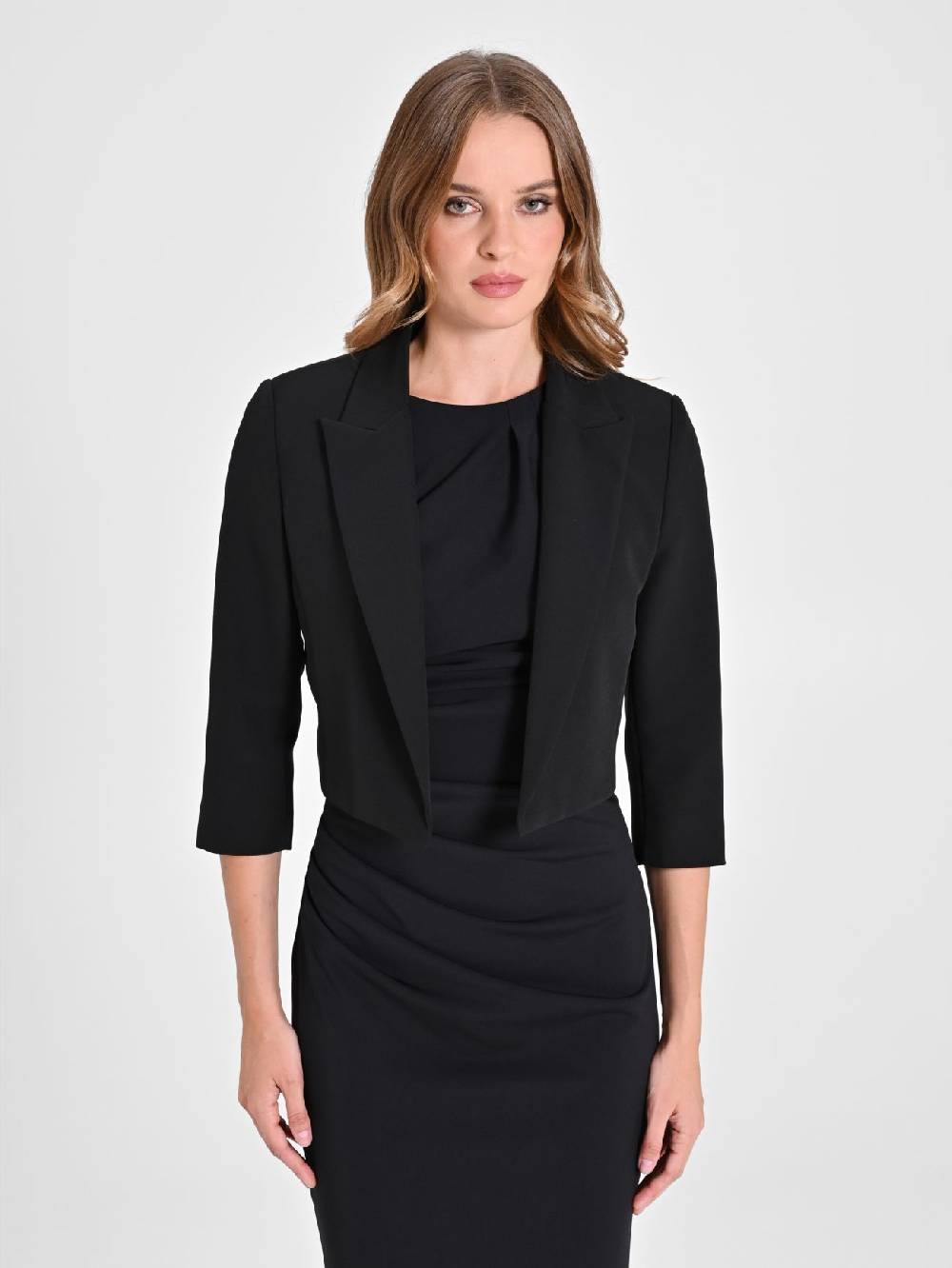 Rinascimento Tubino Drappeggiato Nero Outlet