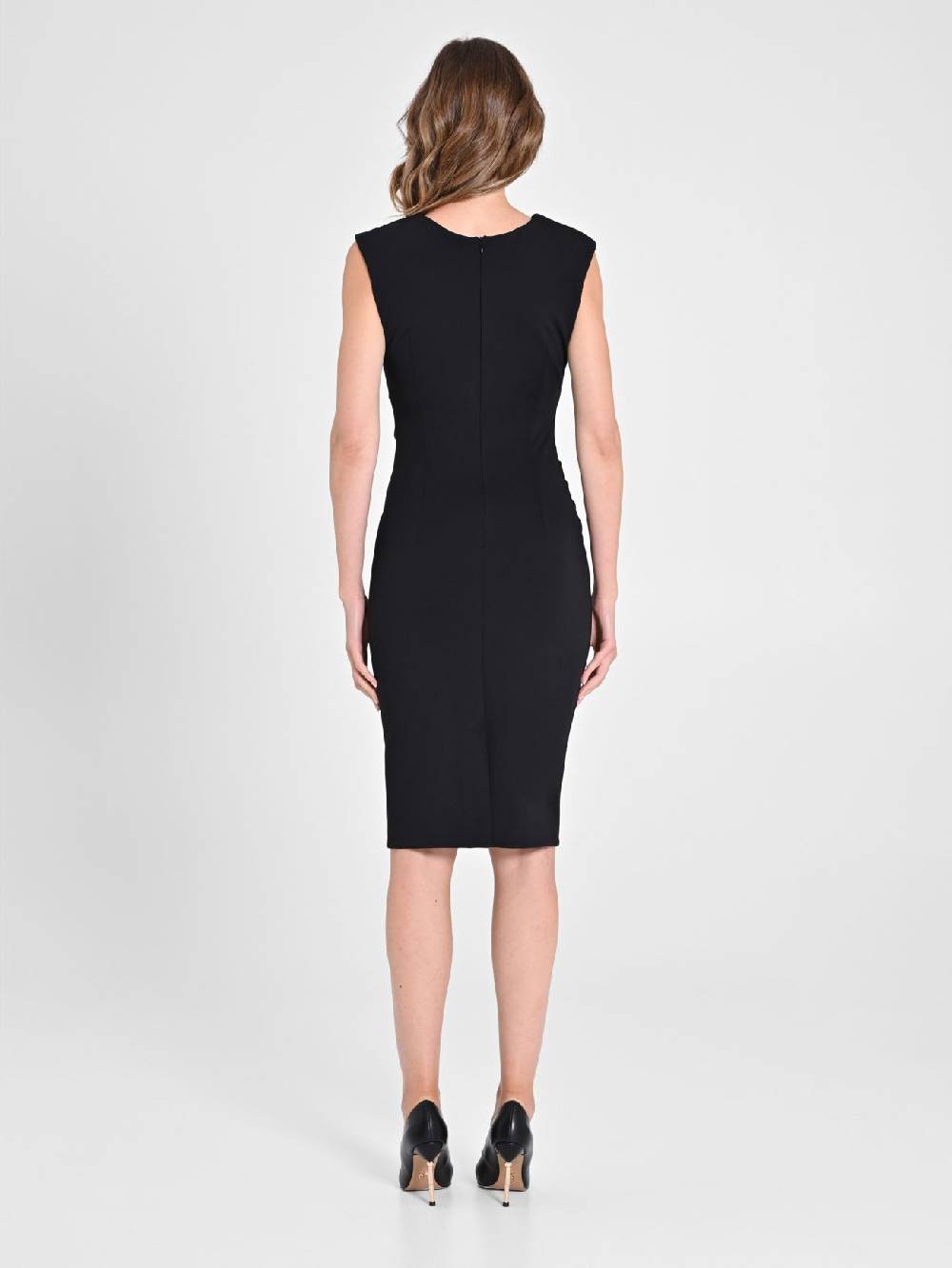 Rinascimento Tubino Drappeggiato Nero Outlet