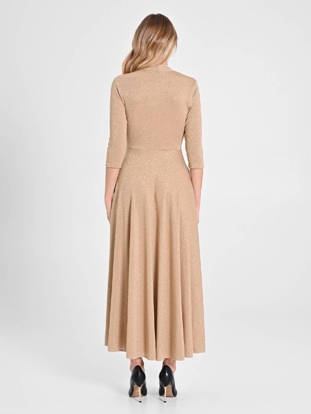 Rinascimento Abito Lungo Lurex Gold Offerte