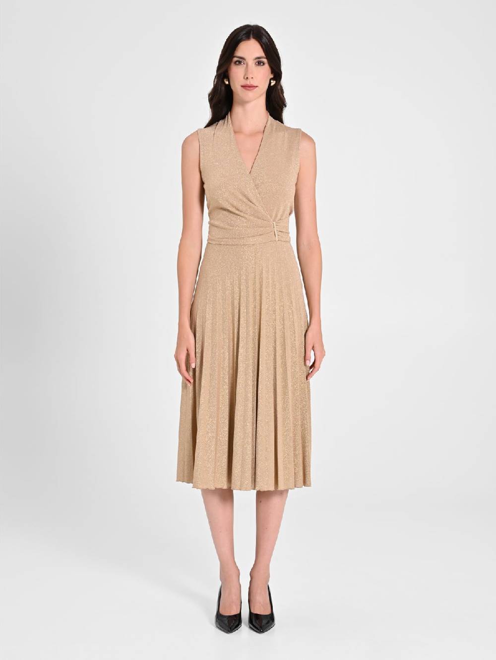 Rinascimento Abito in Lurex Oro Hotsell