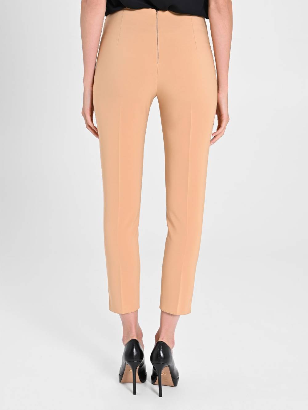 Rinascimento Pantaloni Cammello Fibbia Geometrica Vendite Flash